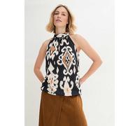 bonprix Ikat Print Top Black Print