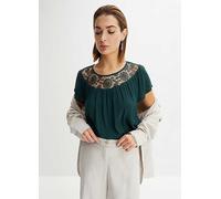 bonprix Lace Trim Blouse Green