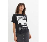 bonprix Leaf Print T-Shirt Denim