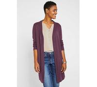 bonprix Open Longline Cardigan Mulberry