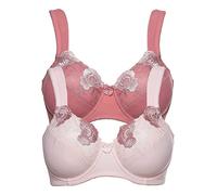 bonprix Pack of 2 Underwired Minimiser Bras Dusky Pink / Pale Pink Floral