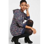 bonprix Paisley Print Hooded Sweatshirt Dress Dark Blue Print