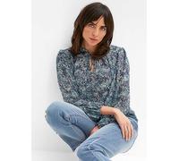 bonprix Printed Chiffon Blouse Blue