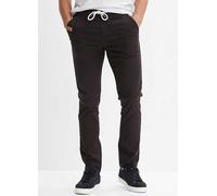 bonprix Pull-On Straight Stretch Trousers Black