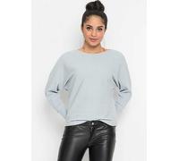 bonprix Ribbed Knit Jumper Pale Blue Marl