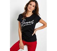 bonprix Sequin T-Shirt Silver