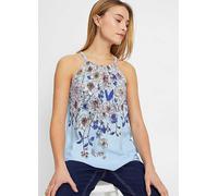 bonprix Sleeveless Floral Blouse Pale Blue Floral