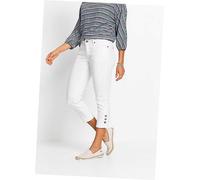 bonprix Slim Fit Capri Jeans White