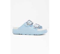 bonprix Slip-On Buckle Mules Blue