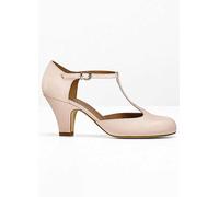 bonprix T-Bar Leather Courts Pale Pink