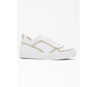 bonprix Vegan Raffia Stitch Trainers White