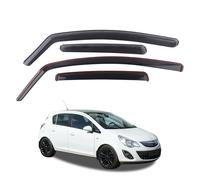 BONRYAN Wind Deflectors Fit For Vauxhall Corsa D E 2006-2019 5 Door Hatchback 4pc Set Embedded wind deflector Wind & Rain & Sun Protection, Easy Installation