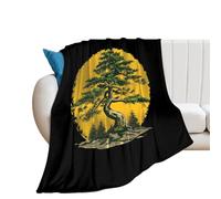 Bonsai And Japanese Tree Throw Blanket Soft Lightweight Luxury Flannel Blankets for Bed Couch Sofa All Seasons 30"x40"/40"x50"/50"x60"/60"x80"