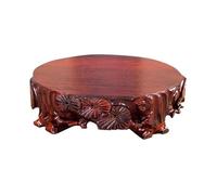 Bonsai Base Ellipses Root Carving Stand - Small Wooden Display for Flower Pots Vases & Stone Crafts - Unique Chinese Art Decoration
