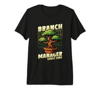 Bonsai Branch Manager Trees Since 1985 Bonsai Happy Birthday Premium T-Shirt