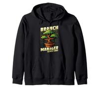 Bonsai Branch Manager Trees Since 1985 Bonsai Happy Birthday Zip Hoodie