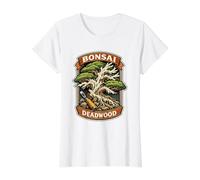 Bonsai Deadwood Carver Jin Shari Gift Value Graphic T-Shirt, Women, White, XS