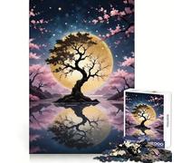 Bonsai Fantasy Landscape Jigsaw Puzzles for Adults1000 Piece Creative Think Soothing Downtime Exact Edges Xmas Surprise (38X52CM)