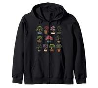 Bonsai Garden Collection Design - 12 Mini Trees Zip Hoodie