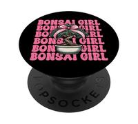 Bonsai Girl Tree Japanese Zen Pink Coquette Bow PopSockets Adhesive PopGrip