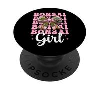 Bonsai Girl Tree Japanese Zen Pink Coquette Bow PopSockets Adhesive PopGrip