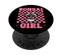 Bonsai Girl Tree Japanese Zen Pink Coquette Bow PopSockets Adhesive PopGrip