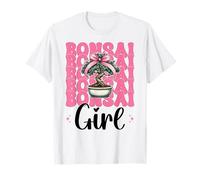 Bonsai Girl Tree Japanese Zen Pink Coquette Bow T-Shirt