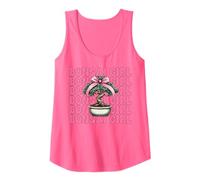 Bonsai Girl Tree Japanese Zen Pink Coquette Bow Tank Top