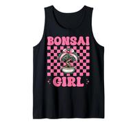 Bonsai Girl Tree Japanese Zen Pink Coquette Bow Tank Top