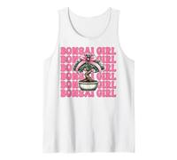 Bonsai Girl Tree Japanese Zen Pink Coquette Bow Tank Top
