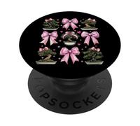Bonsai Japanese Zen Plant Girl Coquette Bow Pink Mom PopSockets Adhesive PopGrip