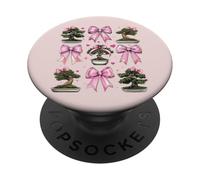 Bonsai Japanese Zen Plant Girl Coquette Bow Pink Mom PopSockets Adhesive PopGrip