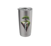Bonsai on Floating Island with Waterfall Stainless Steel Insulated Tumbler