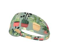 Bonsai Plant Elastic Sports Headband, Unisex Headband, Wicks Moisture and Eliminates Excess Sweat, Suitable for Sports Such As Football, Running and Yoga, Etc.