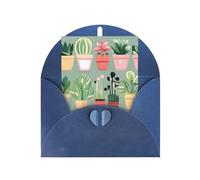 Bonsai Plant Greeting Card, 4x6 Inches, Heart-Shaped Envelope Packaging, &Suitable For All Occasions.