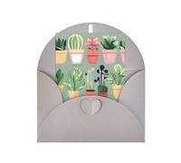 Bonsai Plant Greeting Card, 4x6 Inches, Heart-Shaped Envelope Packaging, &Suitable For All Occasions.