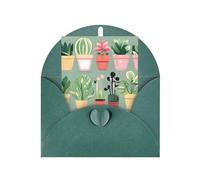 Bonsai Plant Greeting Card, 4x6 Inches, Heart-Shaped Envelope Packaging, &Suitable For All Occasions.