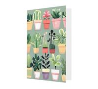 Bonsai Plant Greeting Card, 4x6 Inches, Heart-Shaped Envelope Packaging, &Suitable For All Occasions.