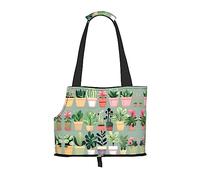 Bonsai plant Pattern pet going out bag - lightweight travel cat bag, breathable shoulder bag for small dogs