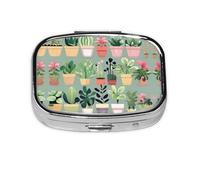 Bonsai Plant Square mini Pill Box, Travel Pill Box, can be Put into Wallet or Pocket to Store a Variety of Small Items