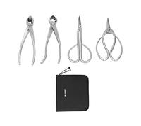 Bonsai Tool Set Stainless Steel Pruning Shears and Knob Cutter Scissors 8.27in with Nylon Bag - Sharp, Rust - Garden Tools for Bonsai Care and Flower Arrangements