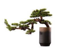 Bonsai Tree 24Inch Artificial Bonsai Welcoming Pine Tree, Simulation Potted Plant Decorative with Ceramic Pots, Office, Shop Gifts Home Decor