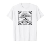 Bonsai Tree Bonsai-Plants Vintage Flowerpot Bonsai Value Graphic T-Shirt, Men, White, M