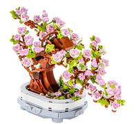 Bonsai Tree Building Set, Mini Cherry Blossom Tree Building Set, Artificial Plant Model Toy for Desk Home Decor, Gift Idea for Adults and Nature Lovers, 462 PCS