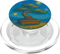 Bonsai Tree Garden Gardener - Van Gogh Starry Night Style PopSockets PopGrip for MagSafe