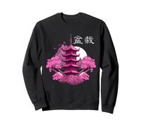 Bonsai Tree Japanese Garden Pagoda Vintage Landscape Art Sweatshirt