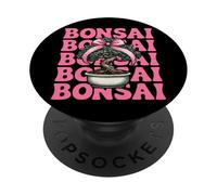 Bonsai Tree Japanese Zen Girl Mom Pink Coquette Bow PopSockets Adhesive PopGrip