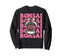 Bonsai Tree Japanese Zen Girl Mom Pink Coquette Bow Sweatshirt