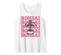 Bonsai Tree Japanese Zen Girl Mom Pink Coquette Bow Tank Top