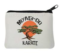 Bonsai Tree Karate Dojo Neoprene Coin Purse Pouch 10x11cm White